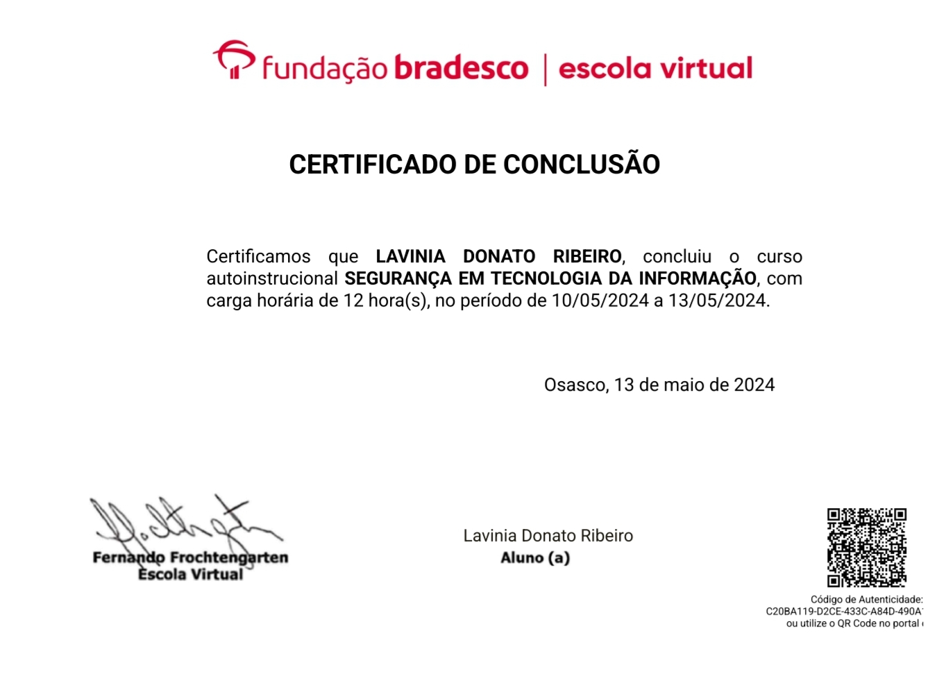 Certificado Bradesco
